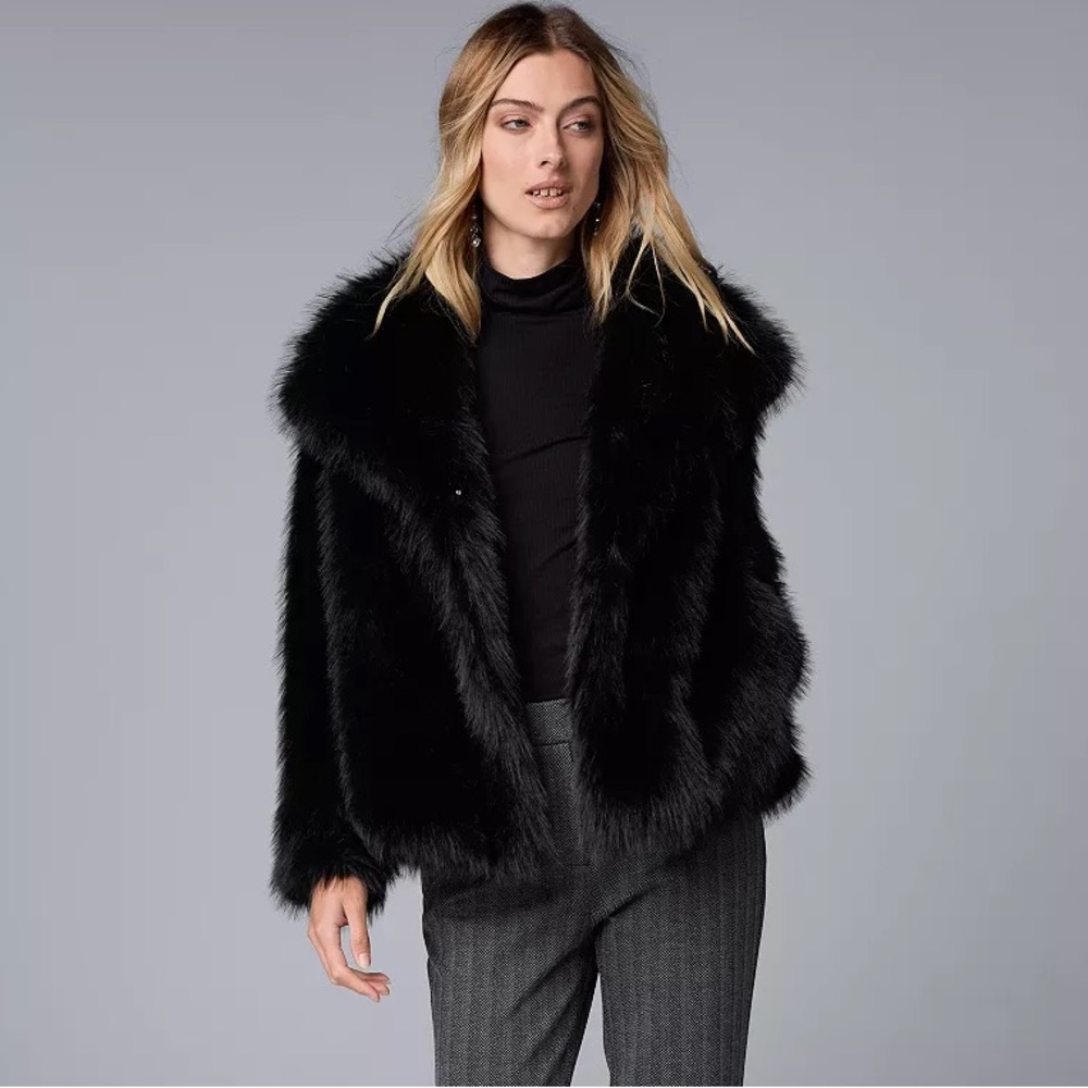 Simply Vera Vera Wang Short Faux-Fur Coat